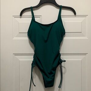 3/$15 Shade & Shore Size XS Green One-Piece Swimsuit